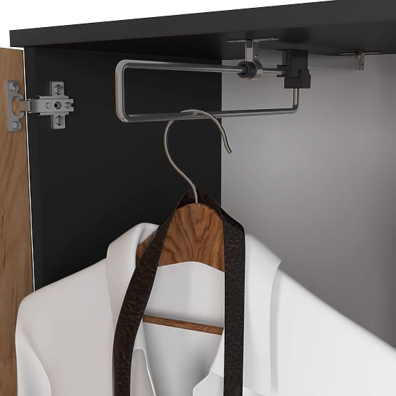 SET DE MOBILIER PENTRU HOL ENTRO PK NEGRU / STEJAR CRAFT