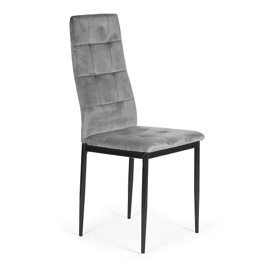 Set de scaune din catifea pentru sufragerie și living 4 bucăți gri