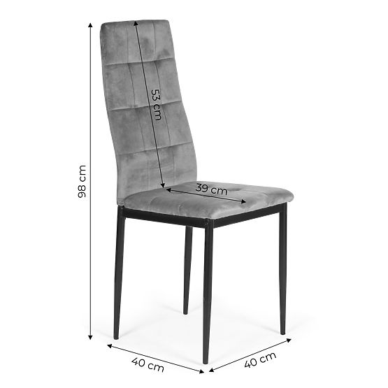 Set de scaune din catifea pentru sufragerie și living 4 bucăți gri