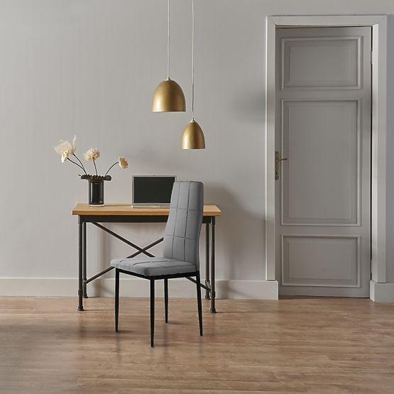 Set de scaune tapițate pentru sufragerie și living 4 bucăți gri