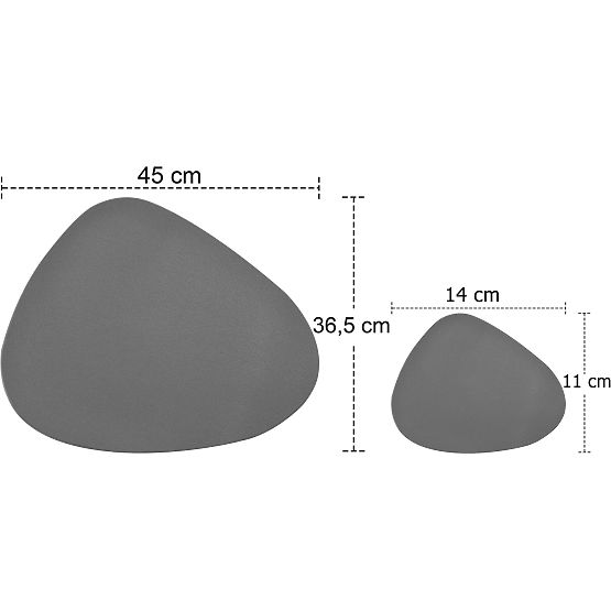 Set de suporturi pentru masă TRIVAL GREY