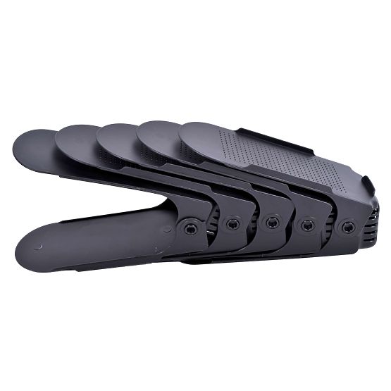 Set de suporturi reglabile pentru pantofi 10 bucăți negru