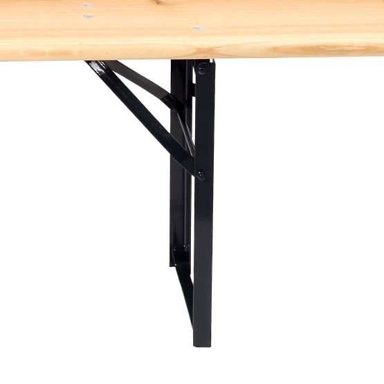 Set din oțel și lemn LAGER: masă + 2 bănci 220 cm