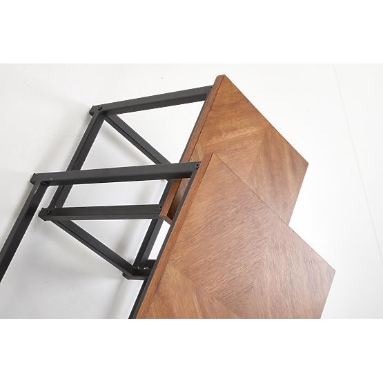 Set ELZA de 2 bănci, nuc / negru (1p=1buc)