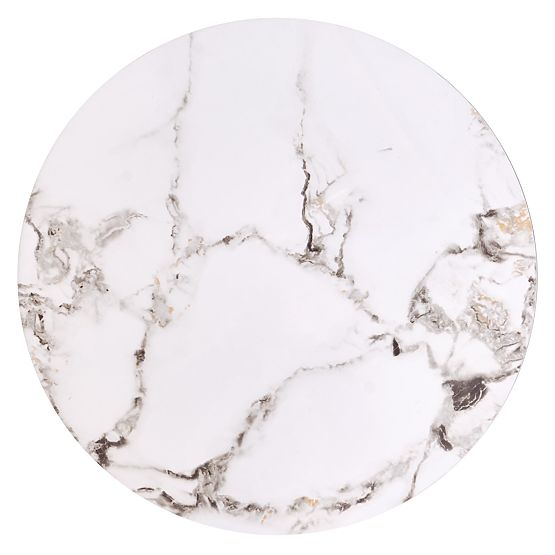 Set FATIMA de 2 bănci, marmură albă / negru (1p=1buc)