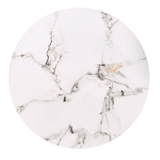 Set FATIMA de 2 bănci, marmură albă / negru (1p=1buc)