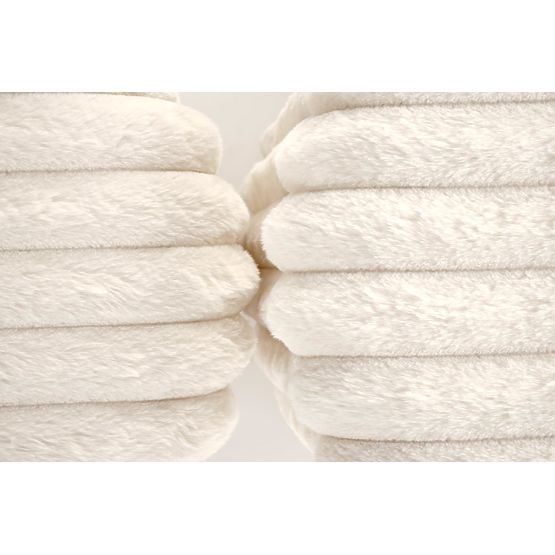 Set FIDO de 2 pufuri, crem / auriu (1p=1set)