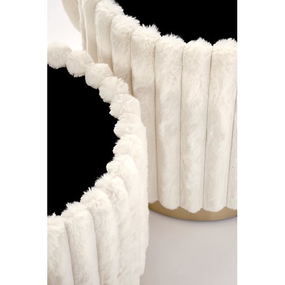 Set FIDO de 2 pufuri, crem / auriu (1p=1set)