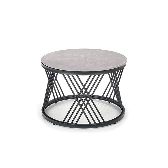 Set FLAMINGO de 2 mese, marmură cenușie/negru (2p=1buc)