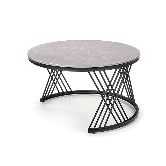 Set FLAMINGO de 2 mese, marmură cenușie/negru (2p=1buc)