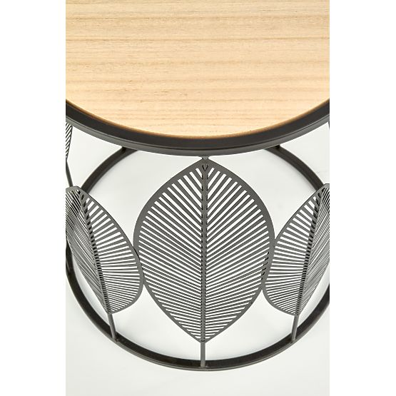 Set FOLLA de 2 bănci negru / natural (1p=1buc)