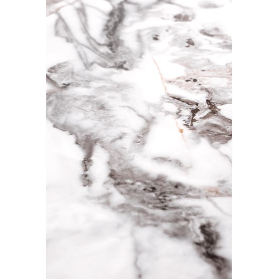 Set FORMOSA de 2 bănci, marmură albă / negru (2p=1buc)