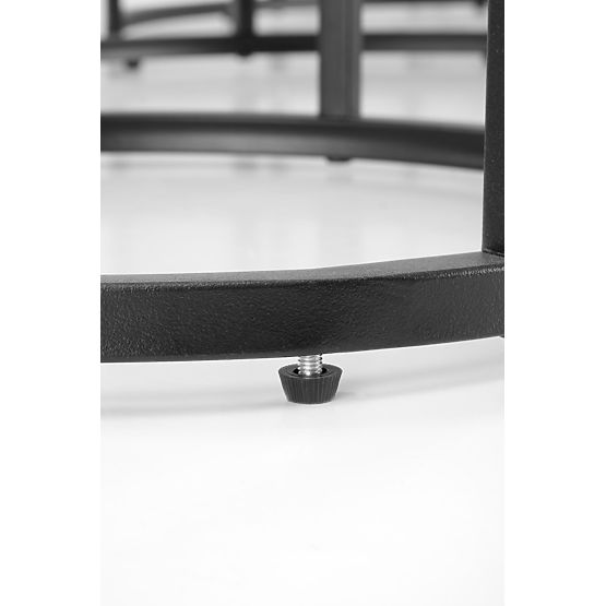 Set GILDA de 3 mese, marmură albă / negru (1p=1set)