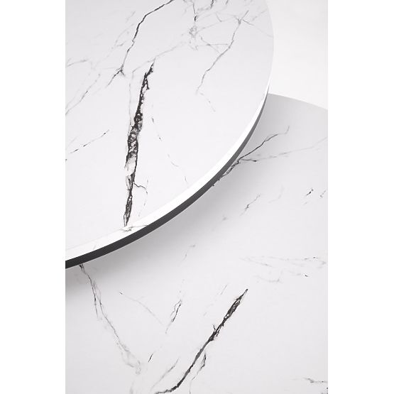 Set JAVA de 2 mese, marmură albă / negru (1p=1buc)