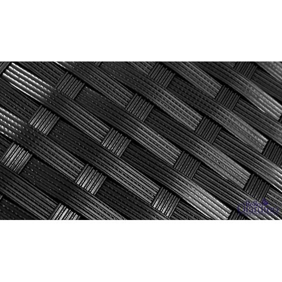 Set mare de masă din tehnoratan (masă 200x100cm + 8 scaune) SOTTILE negru