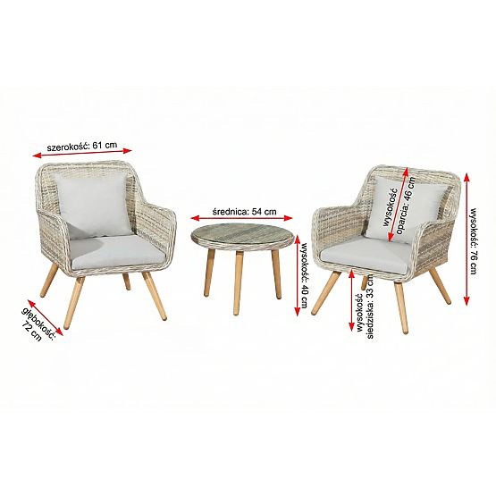 Set mic de balcon din tehnoratan BELICCO