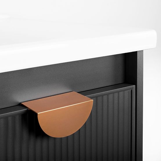 Set mobilier de baie cu lavoar Mario 60 cm Gri