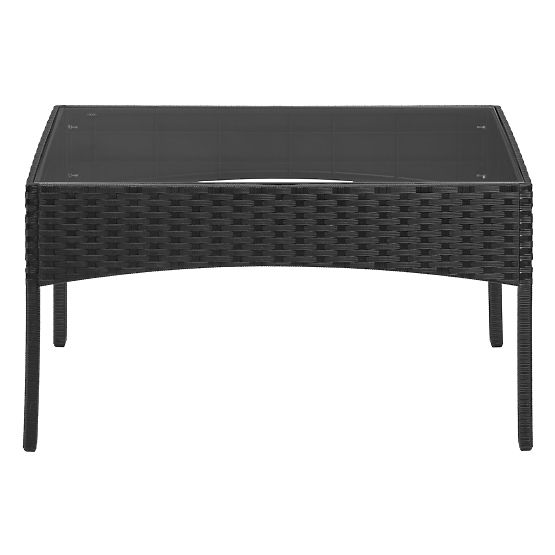 Set mobilier de grădină CAMELIA negru cu perne negre