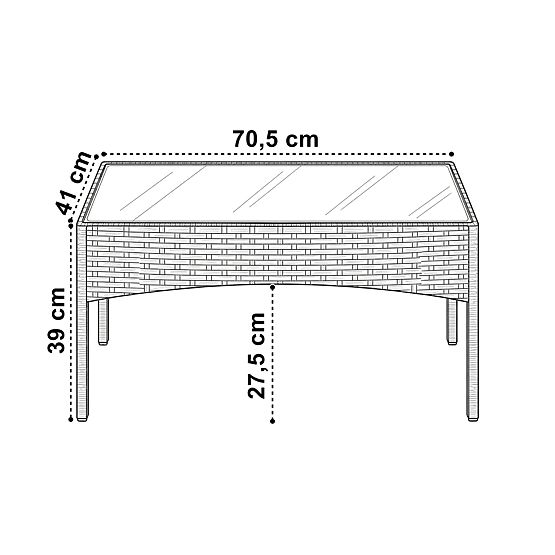 Set mobilier de grădină CAMELIA negru cu perne negre