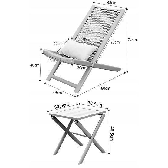 Set mobilier de grădină CHILL ONYKS