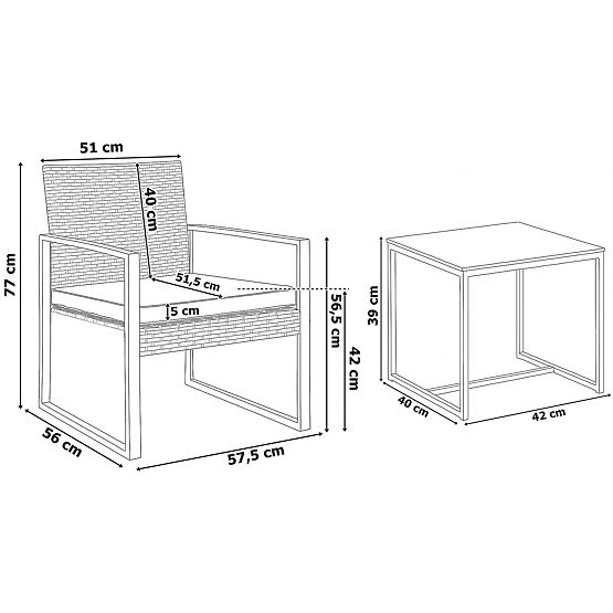 Set Mobilier de Grădină COFFI