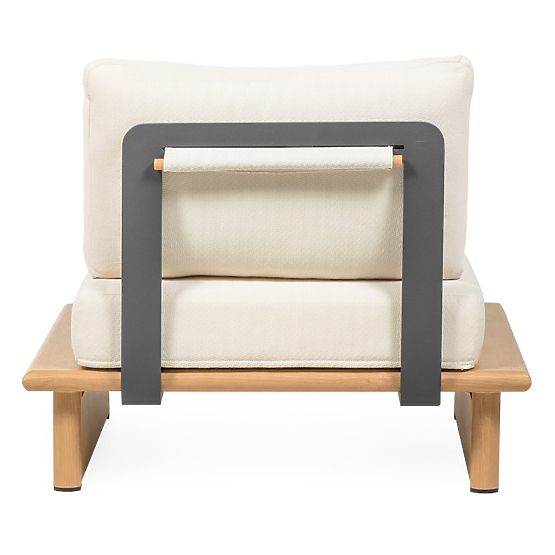 Set mobilier de grădină Conny din aluminiu, bej deschis, efect de lemn