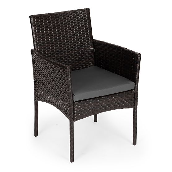 Set mobilier de grădină din technoratan 2 scaune masă maro închis MultiGarden