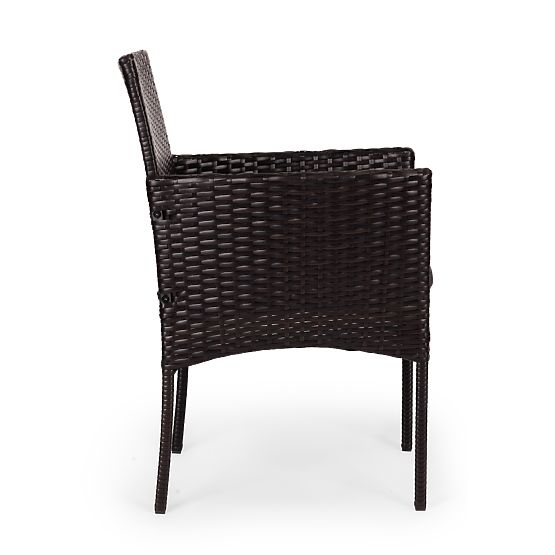 Set mobilier de grădină din technoratan 2 scaune masă maro închis MultiGarden