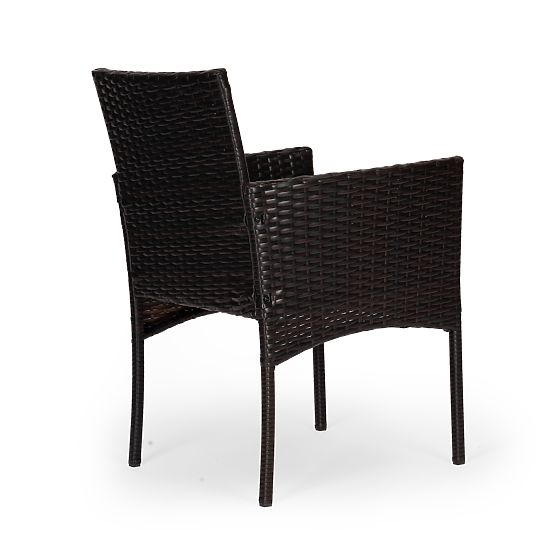 Set mobilier de grădină din technoratan 2 scaune masă maro închis MultiGarden