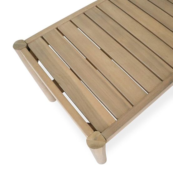 Set mobilier de grădină Fiorentino aspect de tec, împletit, lemn de acacia deschis FSC, verde, rotun