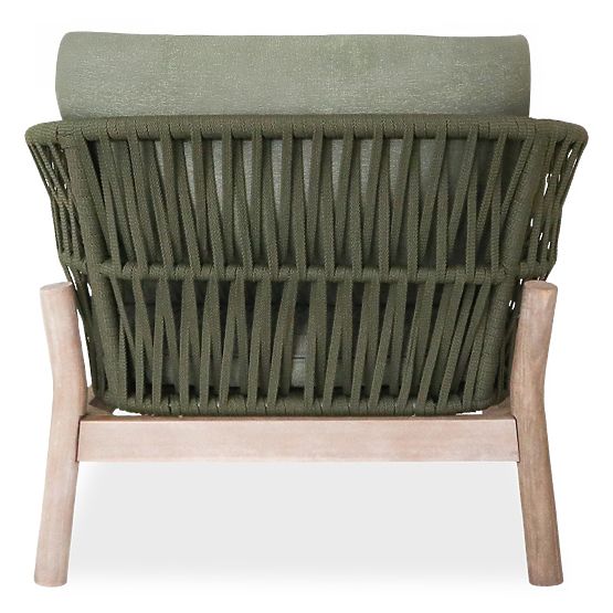 Set mobilier de grădină Fiorentino aspect de tec, împletit, lemn de acacia deschis FSC, verde, rotun