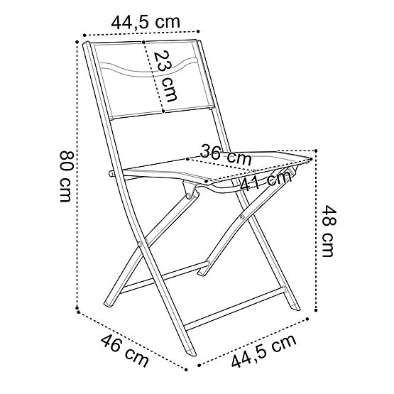 Set mobilier de grădină FLORA masă + 2 scaune