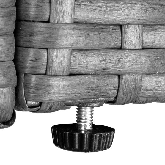 Set mobilier de grădină FLORENCJA canapea gri cu otoman