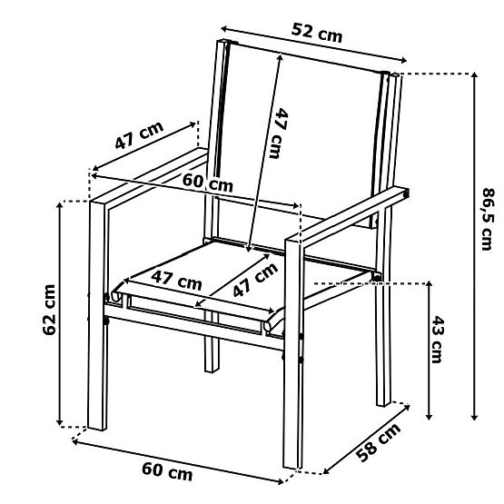 Set mobilier de grădină GRACIOSA BLACK