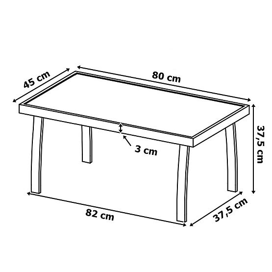 Set mobilier de grădină GRACIOSA BLACK