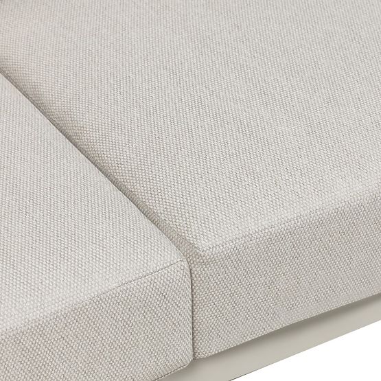 Set mobilier de grădină Japori, aluminiu, bej deschis, rotunjit