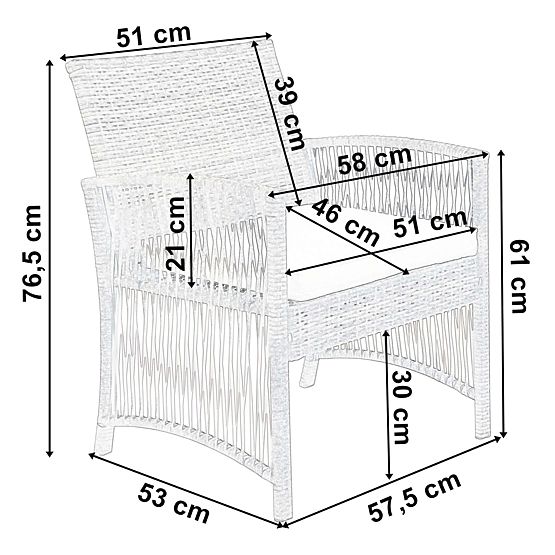 Set mobilier de grădină KALINA gri