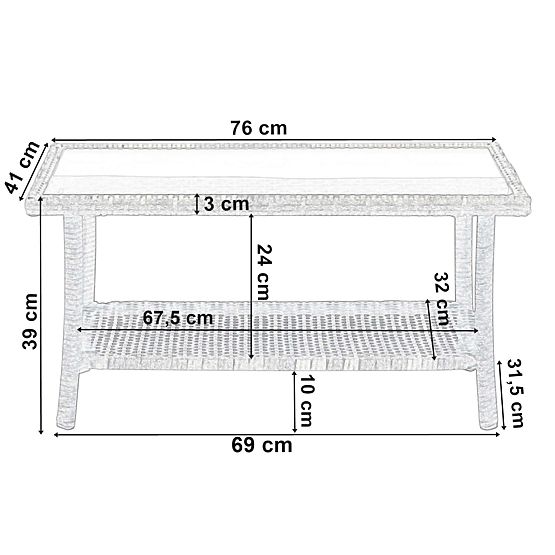 Set mobilier de grădină KALINA gri
