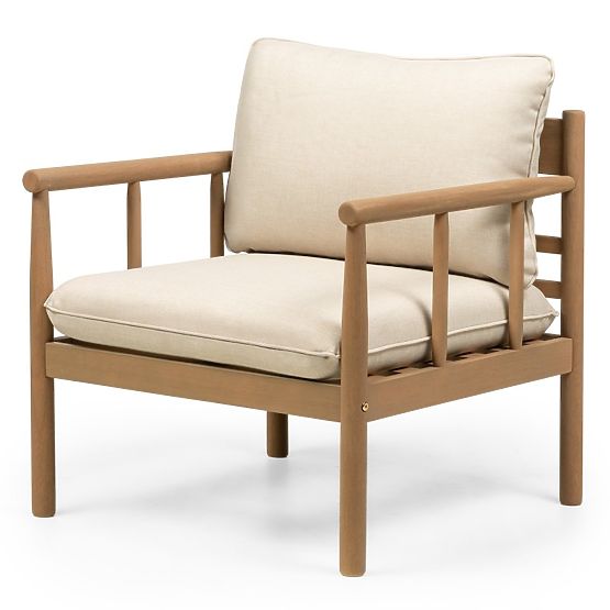 Set mobilier de grădină Mortlake lemn de eucalipt FSC, aspect de tec, bej deschis