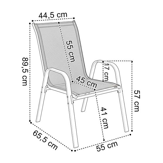 Set mobilier de grădină PALMA masă + 2 scaune