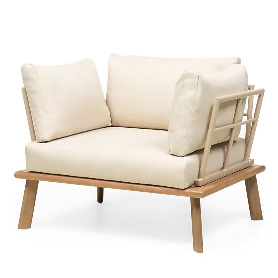 Set mobilier de grădină Penne lemn de eucalipt FSC, aluminiu, bej