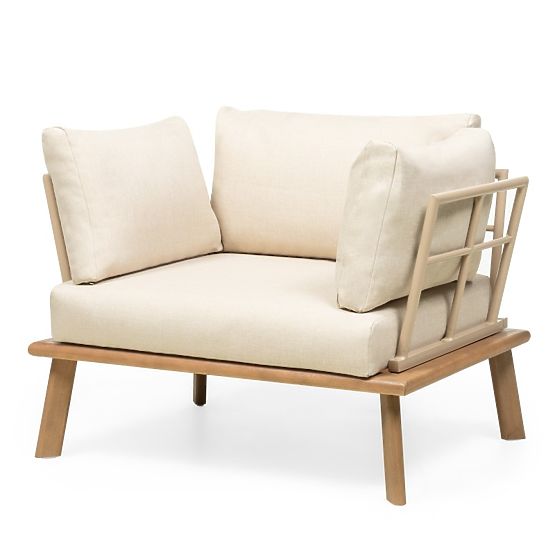 Set mobilier de grădină Penne lemn de eucalipt FSC, aluminiu, bej