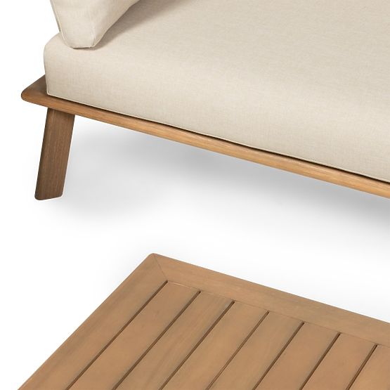 Set mobilier de grădină Penne lemn de eucalipt FSC, aluminiu, bej