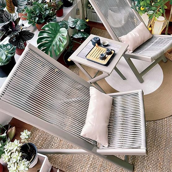 Set mobilier de terasă CHILL SAND șezlonguri și măsuță