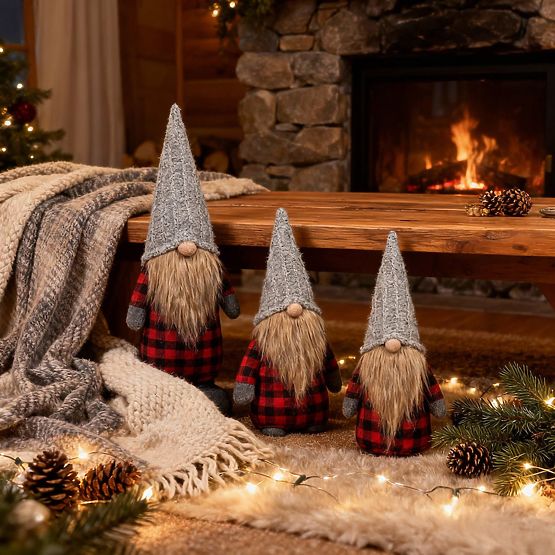 Set Spiriduș de Crăciun YX055 30+40+50cm