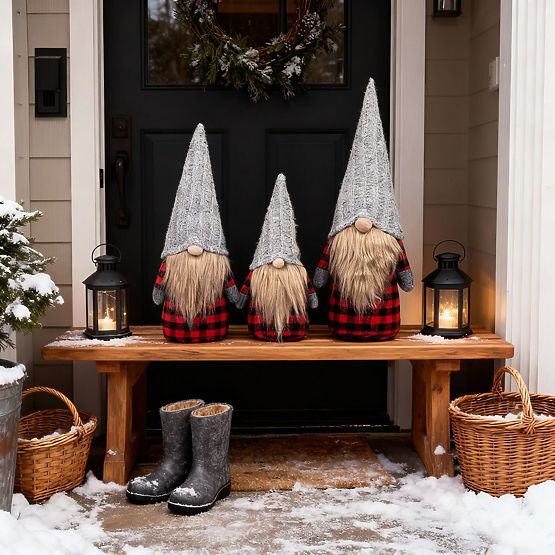 Set Spiriduș de Crăciun YX055 30+40+50cm