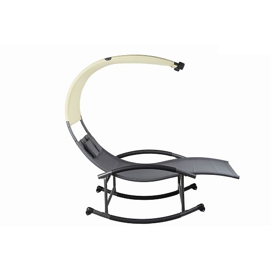 Șezlong de grădină cu baldachin și leagăn