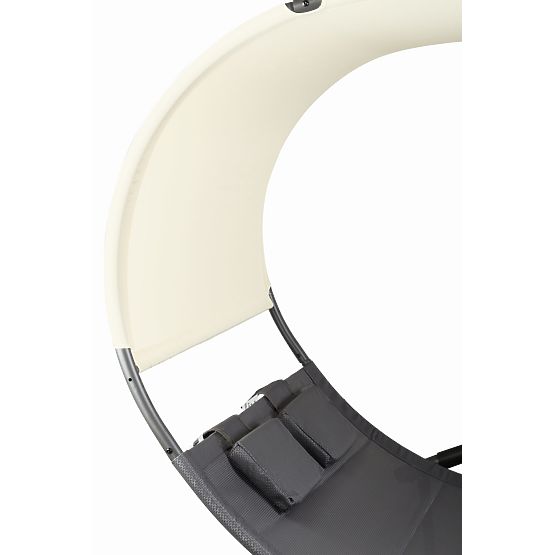 Șezlong de grădină cu baldachin și leagăn