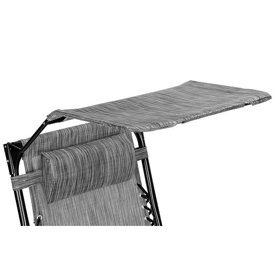 Șezlong de grădină cu spătar reglabil și copertină mobilă Modernhome - gri