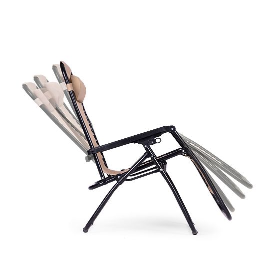 Șezlong de grădină cu spătar reglabil ZERO GRAVITY ModernHome - bej